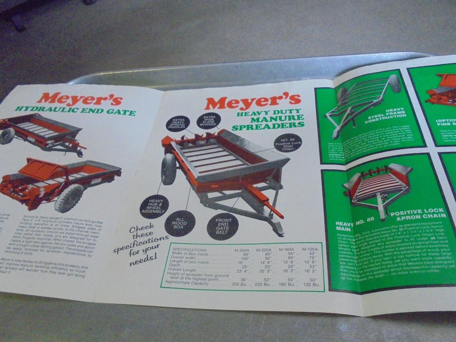 Vintage Meyer’s Heavy Duty Manure Spreaders Brochure