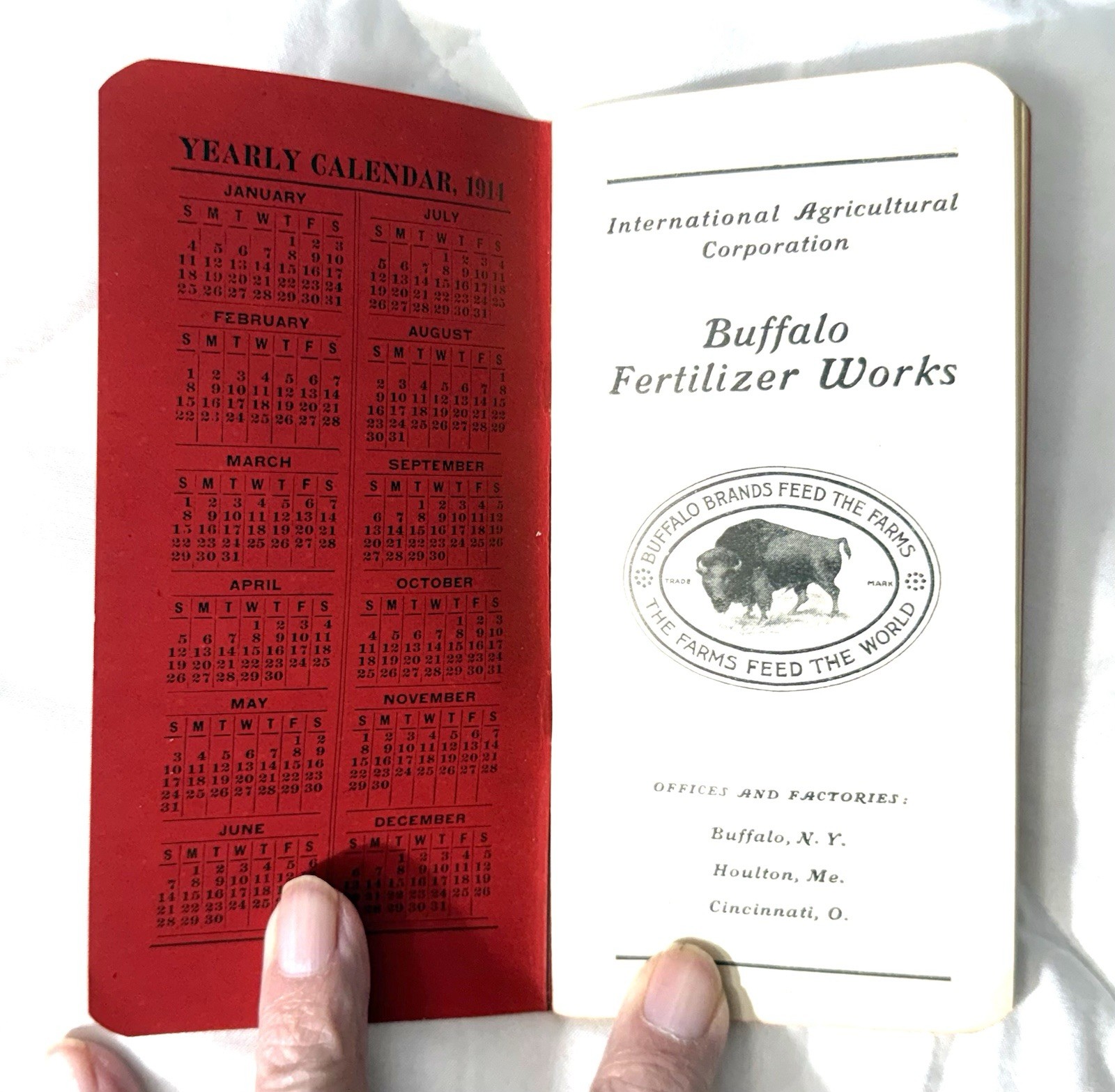 16 Lot of BUFFALO FERTILIZERS Advertising Memo Booklets, 1906-1926