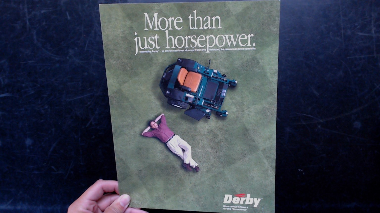 Derby Agricultural Mower Brochure Vintage Commercial Lawn Equipment