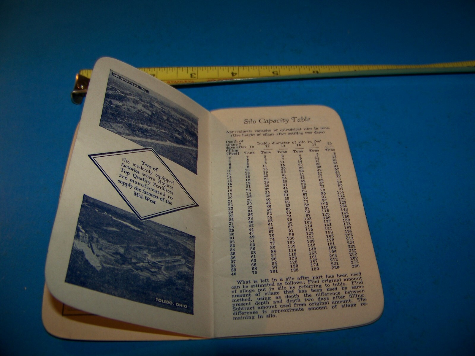 Royster Fertilizer “Daily Reminder” Memo Booklet 1951 F.S. Royster Guano Comp.